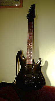 Andreas Hilbert's 7-String Ibanez guitar