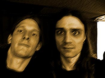 Andreas Hilbert and the drummer of Menhir Sebastian 